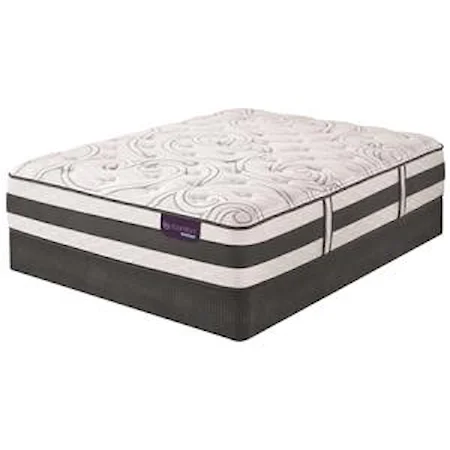 Queen Plush Hybrid Quilted Mattress and Low Profile StabL-Base Foundation